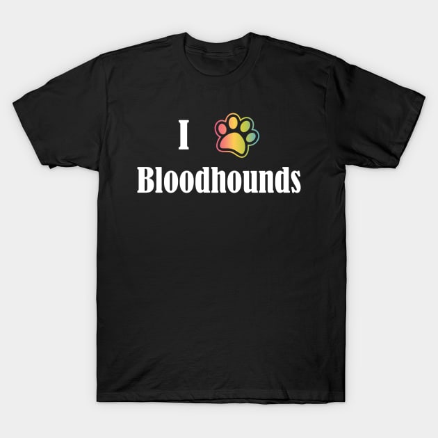 I Heart Bloodhounds | I Love Bloodhounds T-Shirt by jverdi28